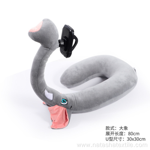 Multifunctional lazy u-shaped Mobile phone holder pillow